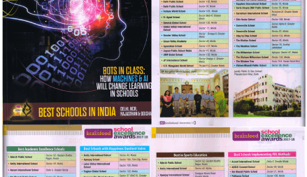 Brainfeed magazine Ranking- Ryan Noida among the best schools of Noida - Ryan International School, Sector 39